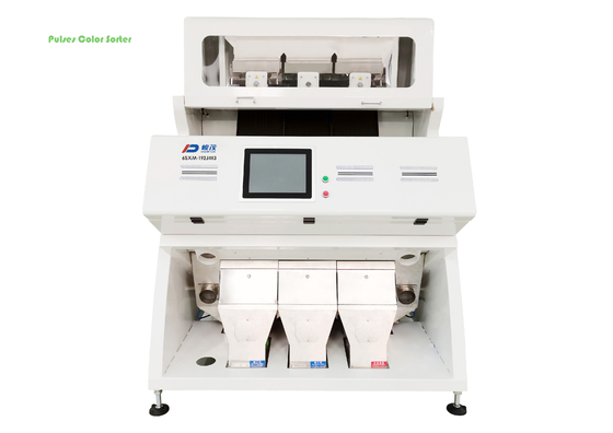 3 Chutes Pulses Beans Color Sorter با عملکرد Anti Shatter