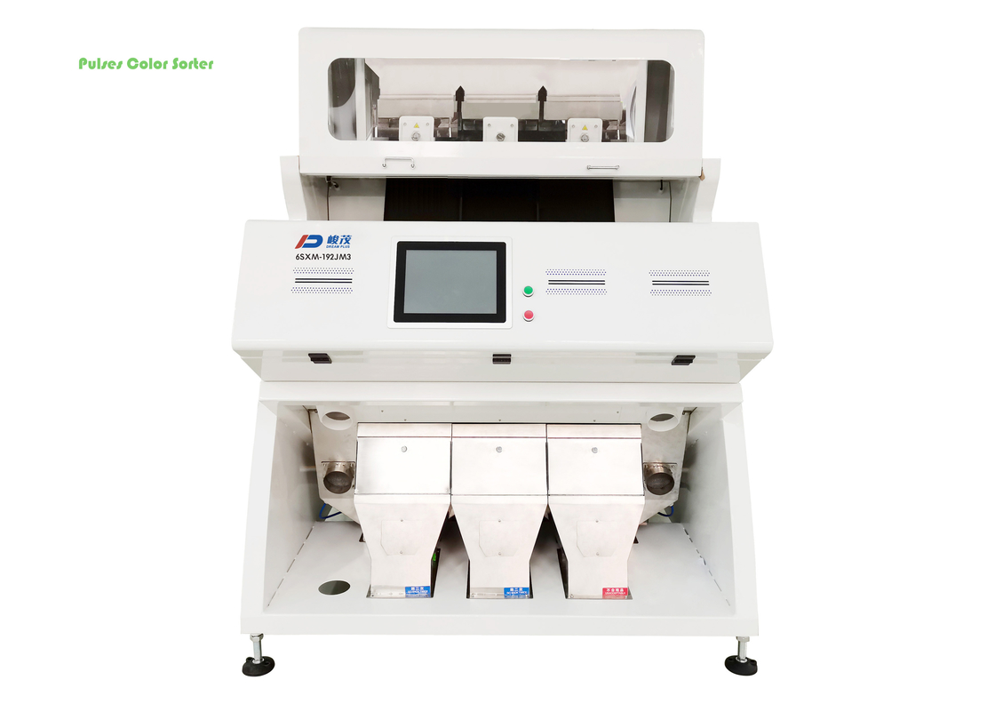 3 Chutes Pulses Beans Color Sorter با عملکرد Anti Shatter