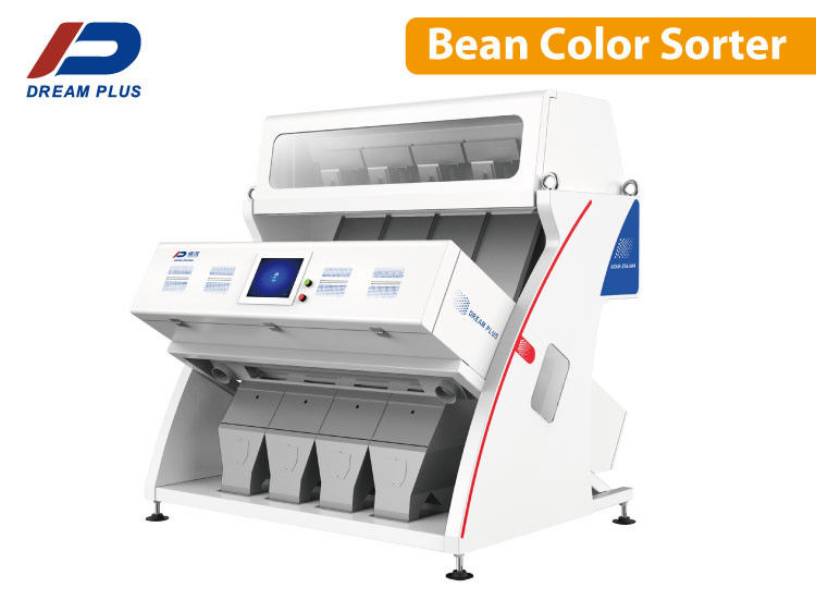 Broad Bean Chromatic Ccd Color Sorter Machine 4 Chute Intelligent Dimming