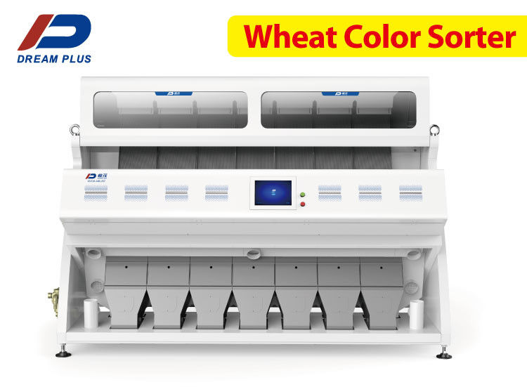 7 Chutes Wheat Sorter تجهیزات مرتب سازی نوری هوشمند